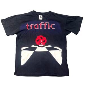 Vtg 1994 Traffic Tour Shirt Mens Black Far From Home Band L